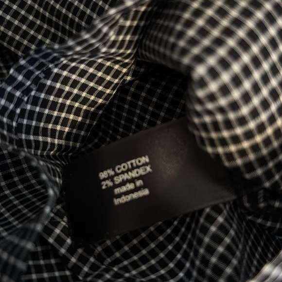 Lane Bryant Small Check Tunic Blouse Sz 22/2X Belted Long Sleeve Black White - Picture 7 of 7